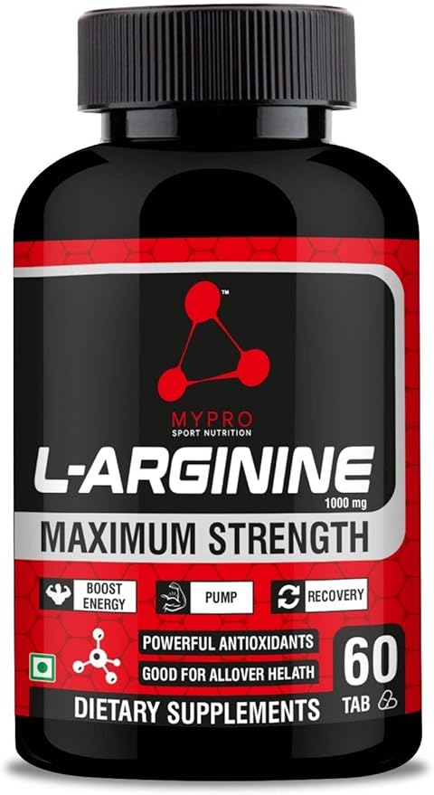 Sport Nutrition L-Arginine 1000mg Supplement for Muscle Growth Stamina Immune Booster &amp Energy 60 Tablets