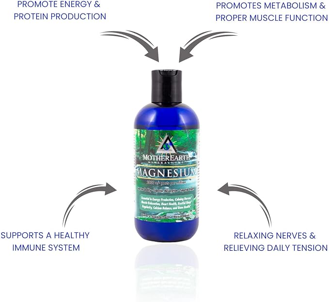 Mother Earth Minerals Ionic Liquid Magnesium Supplement High Absorption Angstrom Magnesium Mineral Drops for Electrolyte Balance Hydration Muscle Relaxation &amp Nerve Support 8 oz