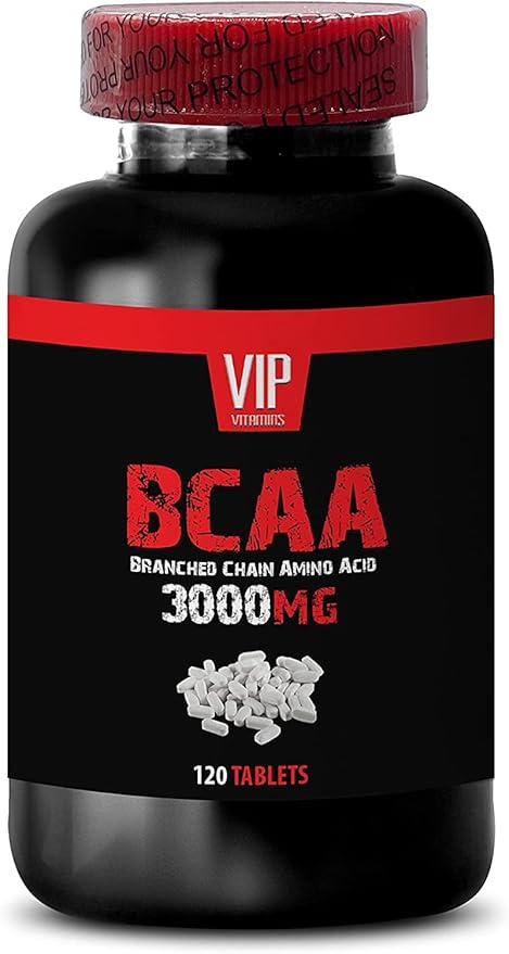 VIP Supplements Workout Pills for Men and Women - BCAA 3000 MG - BRANCHED Chain Amino Acid - leucine isoleucine and valine 1 Bottle (120 Tablets)