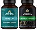 Ancient Nutrition Leaky Gut Capsules 60 Count + Digestive Enzymes Capsules 90 Count