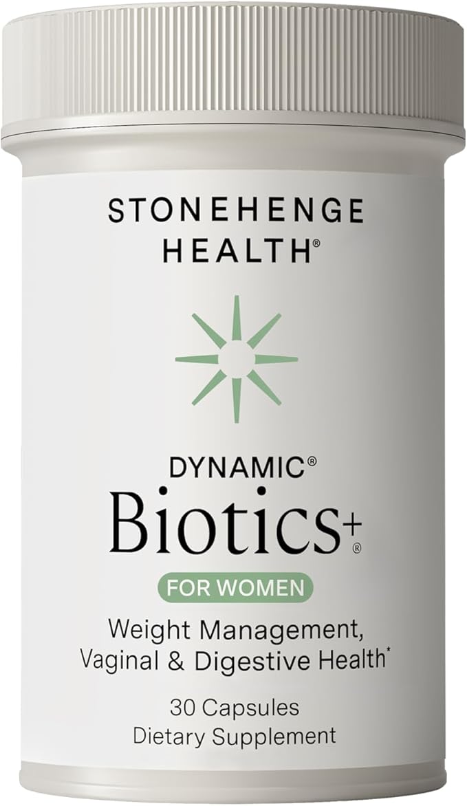 Stonehenge Health Biotics for Women Probiotic 70 Billion CFU 24 Strains + Prebiotic Fiber Weight Management Focus &amp Mood Digestive Vaginal &amp Immune Support Non-GMO 30 Delayed-Release Ve
