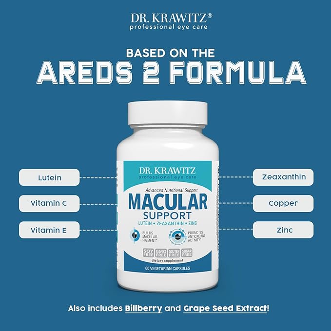 Macular Support with Lutein Zeaxanthin Zinc (60 Vegetarian Capsules)