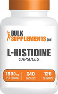 BulkSupplements.com L-Histidine Capsules - as L-Histidine Base Essential Amino Acid Supplement - Gluten Free 2 Capsules per Serving 240 Count (Pack of 1)