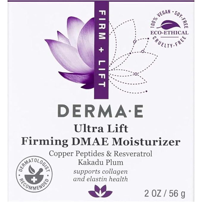 Derma E Firm + lift DMAE Moisturizer Alpha Lipoic Acid &amp C-Ester 2oz (Pack of 4)