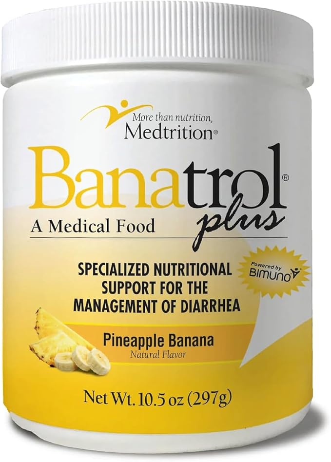 Medtrition Banatrol Natural Anti-Diarrheal with Prebiotics Relief for IBS and Recurring Diarrhea Clinically Supported Food Non-Constipating 28 Servings (Pineapple)