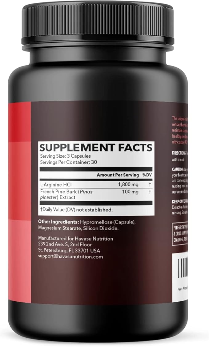 HAVASU NUTRITION Horny Goat Weed Capsules for Men &amp Women (30 Servings) &amp French Maritime Pine Bark Extract Capsules (30 Servings)