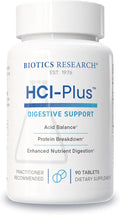 Biotics Research HCl Plus™ Supplies Betaine Hydrochloride Pepsin Glutamic Acid and More Supports Healthy Digestion 90 Tabs