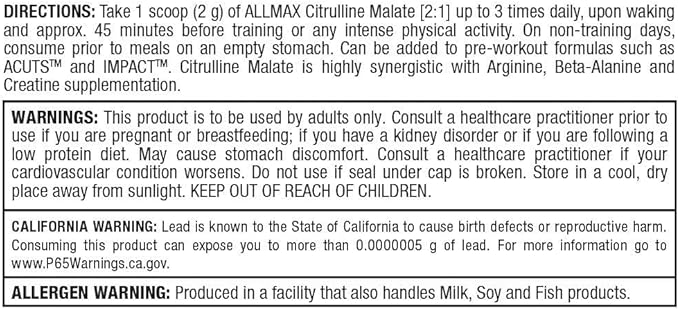 ALLMAX Essentials Citrulline Malate 2:1 10.58 oz (300 g)