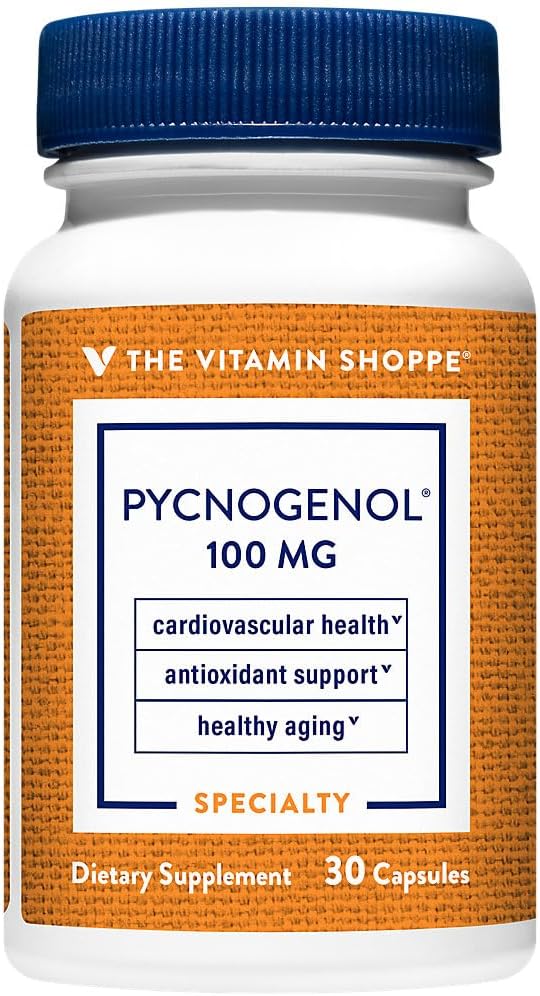 The Vitamin Shoppe Pycnogenol 100mg Antioxidant That Supports Cardiovascular (30 Capsules)