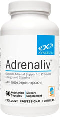 XYMOGEN Adrenaliv - Adrenal Support Supplement* - Stress Response Energy &amp Stamina Support* - Non-GMO Gluten-Free Dairy Free - 60 Capsules