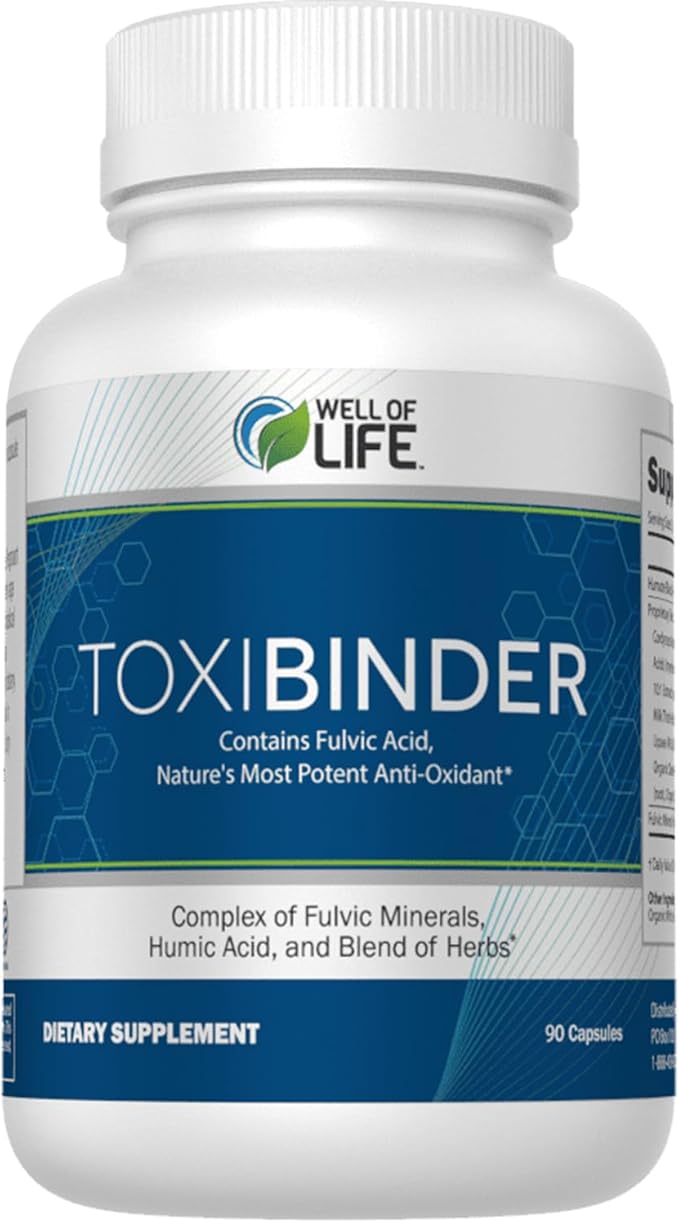 Well of Life Revitalize with Our Detox &amp Repair Complex ToxiBinder 90Vcap Vegan Non-GMO Blend of Humic &amp Fulvic Acids for Enhanced Energy Better Gut &amp Joint Health Hydration and Superi