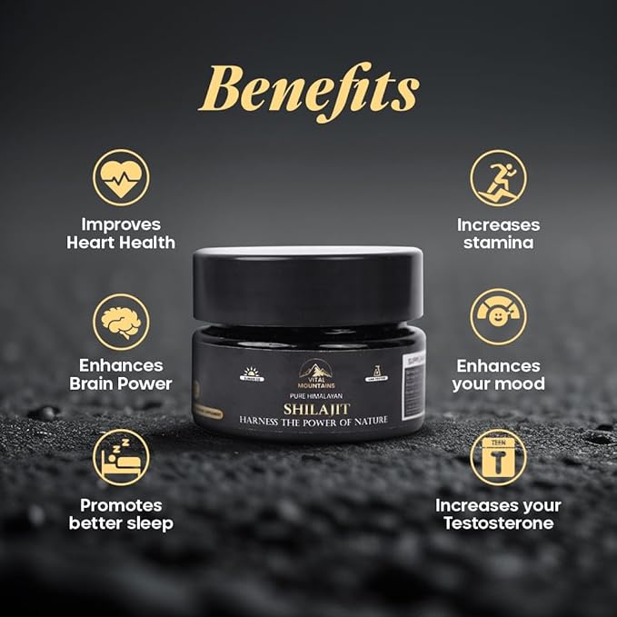 Pure Himalayan Shilajit Resin for Men and Women Rich in Fulvic Acid with 85+ Trace Minerals for Strength Energy Stamina Muscle Building &amp Vitality - Pure and Organic Shilajit Resin