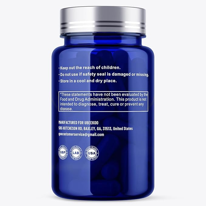 30mg Methylene Blue Capsules Pharmaceutical Grade Methylene Blue Supplement with Vitamin C and Organic Cacao 60 Vegan Capsules