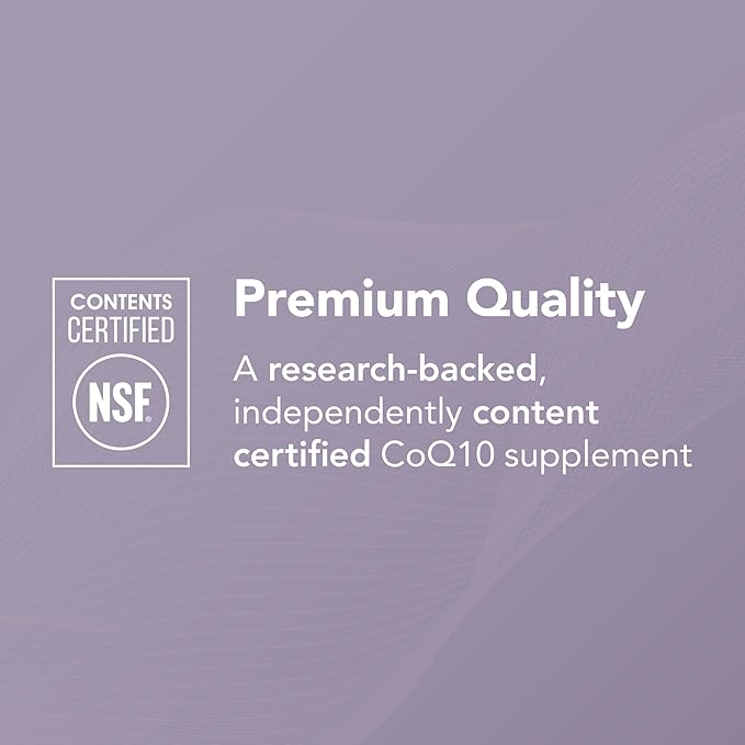 Theralogix NeoQ10 Coenzyme Q10 Supplement - Heart Health &amp Fertility Support - CoQ10 Fertility Supplement for Men &amp Women* - NSF Certified - 90 Softgels (90-Day Supply)