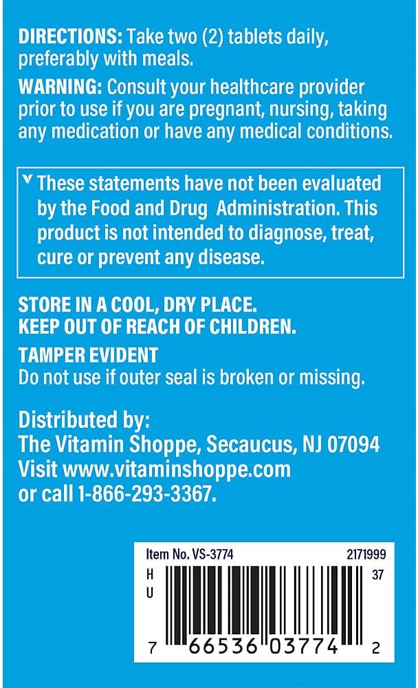 The Vitamin Shoppe Calcium-Magnesium-Zinc with Vitamin D - Bone Immune &amp Cellular Health | 300 Tablets | Gluten-Free