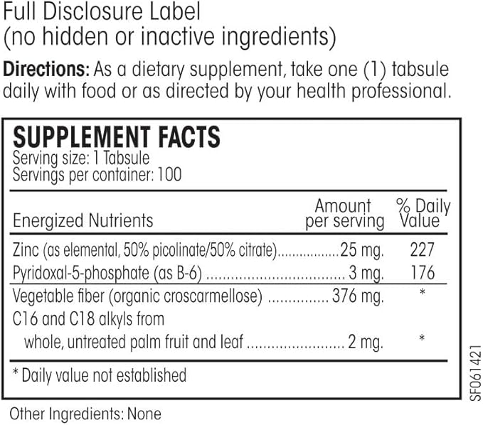 PERQUE Energized Double Zinc Guard 100 Tabs – Dual-Form Zinc Supplement with Picolinate &amp Citrate – Supports Immune Skin &amp Cellular Health – High-Absorption Non-GMO Gluten-Free Formula – 10