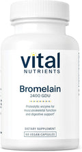 Vital Nutrients Bromelain 2400 GDU - Vegan Bromelain Supplement to Support Protein Digestion* - Digestive Enzyme from Pineapple - Gluten Dairy Soy Free - Non-GMO - 60 Capsules