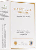 Tan Optimizer Deep Glow – Beauty-from-Within Skin Supplement with Astaxanthin Beta-Carotene &amp Antioxidants – 30 Capsules