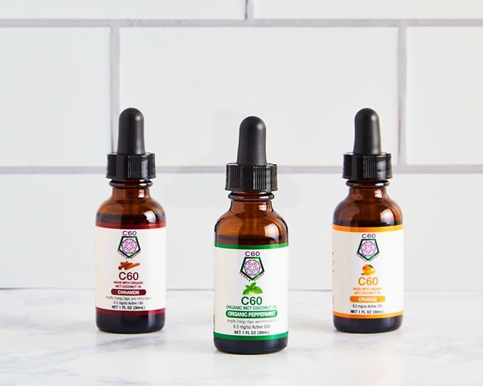 C60 Purple Power Cinnamon Flavored C60 MCT Coconut Oil - Travel Size - Organic Cold-Pressed Coconut Oil - 99.99% Pure C60 Carbon Fullerenes - Boost Energy &amp Mental Focus (1oz)