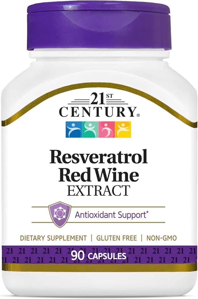 21st Century Resveratrol Red Wine Extract 90 Capsules - 2pc