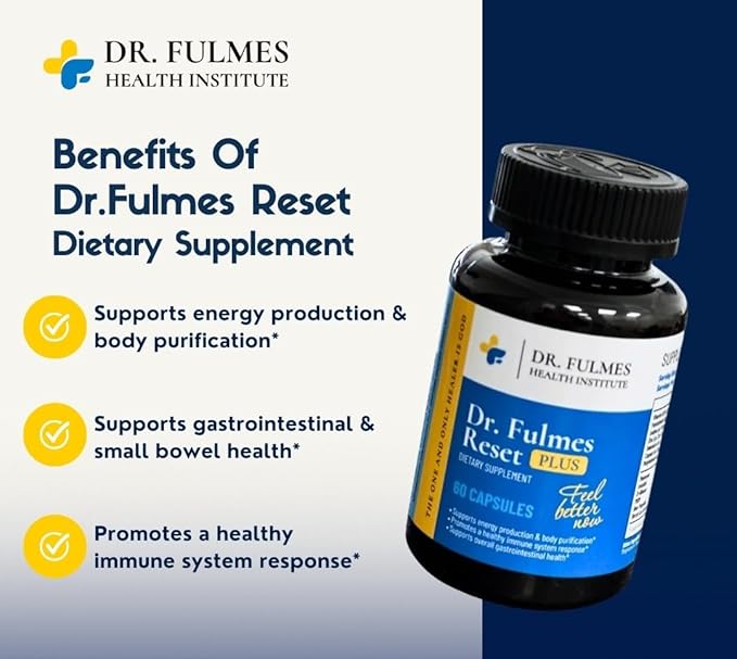 Dr. Fulmes Reset Capsules - Dietary Supplement for Energy Management Immune &amp Digestive Health Support