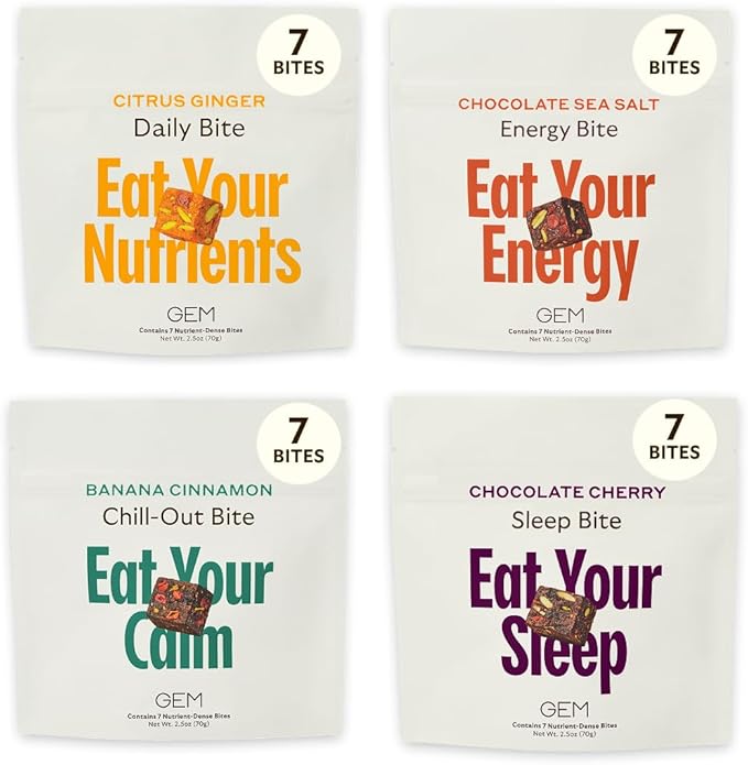 GEM Sample Pack: Functional Real-Food Bites formulated for Your Daily Needs