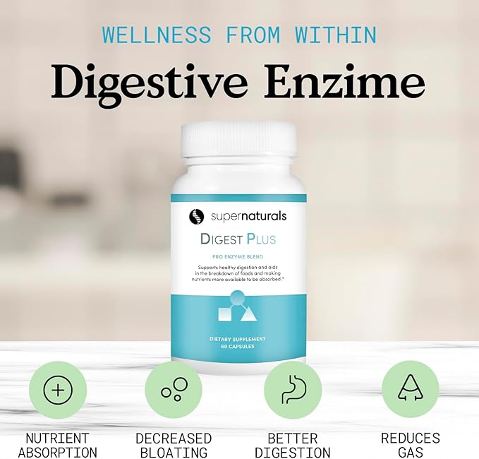 Digest Plus Gut Health for Men Digestion Supplement Digestive Enzymes Gut Health for Women Gas &amp Bloating Relief Premium Gut Healths Supplement 60 Caps