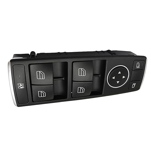 Master Power Window Switch 1669054300 Electric Power Window Control Black Push Button Actuator Manual Operation Black