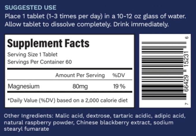 Active H2 Ultra+ Hydrogen Water Tablet Natural Raspberry. Supports Overall Well-Being with Benefits of Molecular Hydrogen 60 Servings