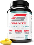 Granite Joint Care: Premium UC-II Collagen Turmeric Curcumin C3 AKBA Boswellia + More - All-in-One Support for Joint Mobility Comfort &amp Strength (60ct)