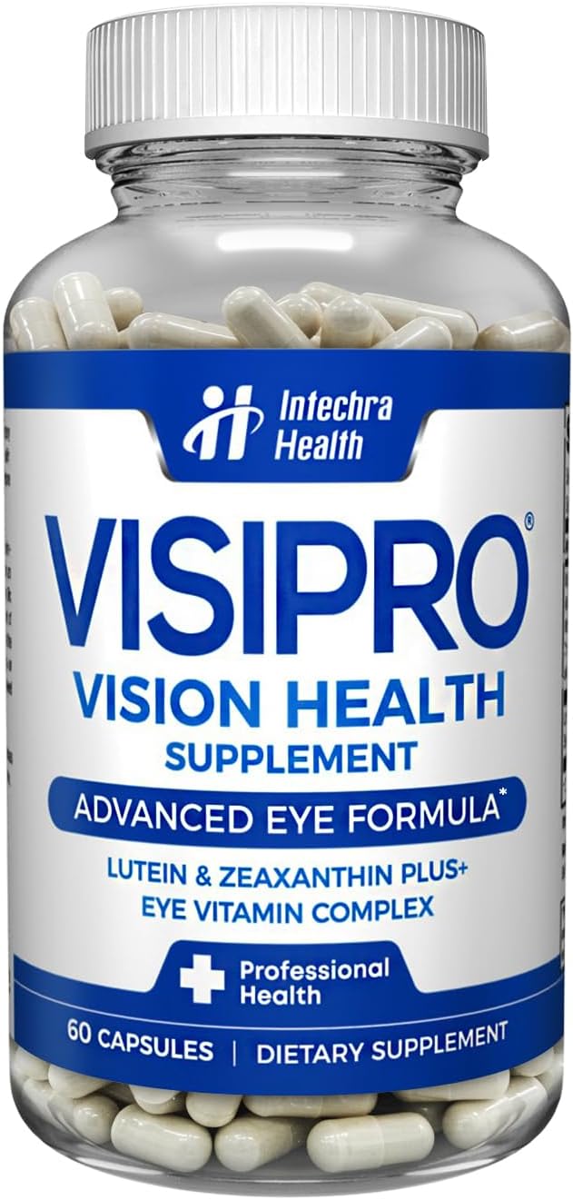 VISIPRO® 20-20 New Vision Health Supplement - Advanced Eye Vision Vitamins for Complete Eye Health Vision Support &amp Macular Free Radical Defense - 60 Veggie Caps