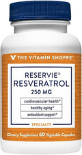 The Vitamin Shop Reservie™ Trans Resveratrol – Antioxidant Supplement for Cellular Health Cardiovascular Function &amp Healthy Aging – 60 Vegan Capsules High Potency Non-GMO (Pack of 1 250MG)