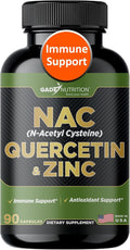 Gade Nutrition NAC Supplement n-Acetyl cysteine with Quercetin &amp Zinc | Immune Support Supplement with n Acetyl cysteine | Vegetable Capsules | USA Made