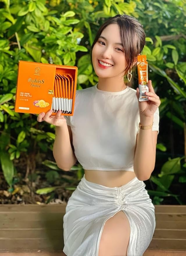 RUBISS Detox Nuoc Ep Chanh Day Dua - Fruits Juice Detox- Passionfruit Pineapple - 12packs x 20ml / 1 Boxes