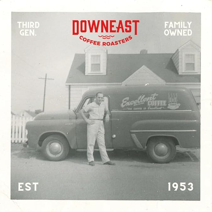 Downeast Coffee Roasters Whole Bean Coffee - Dark Roast 100% Arabica Coffee - Bold Syrupy Bittersweet Toffee Notes - Kenya Central and South American Highlands (2 lb Bag)