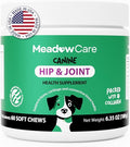 Hip and Joint Supplement for Dogs | MSM Chondroitin &amp Glucosamine for Dogs | Supports Bone Cartilage &amp Connective Tissue Health | Dog Joint Supplement | 60 Soft Chews180 g (6.35 oz) | Meadow