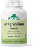 Provita Magnesium Complex Supplement | 4-in-1 Multi with Citrate Bisglycinate Malate &amp Oxide | Complete Magnesium Supplement for Women &amp Men | Supports Muscle Bone Heart &amp Energy | 90