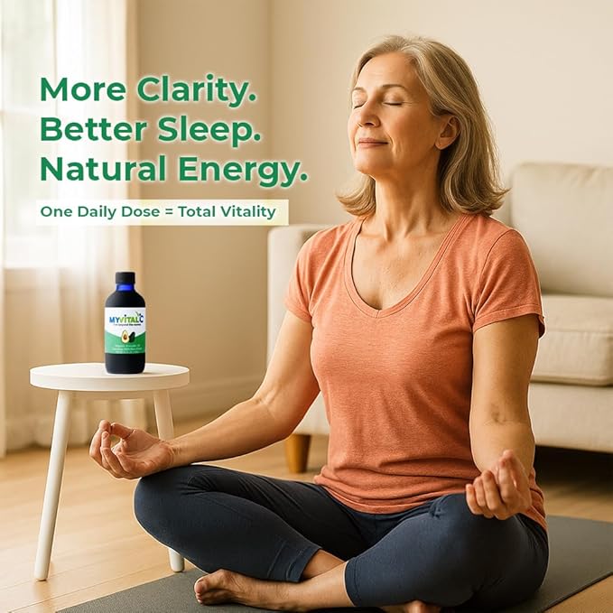 MyVitalC Organic Avocado Oil - Pure ESS60 Antioxidant Supplement - May Help With Anti-Aging Longevity Sleep More Energy - Performance - 120ML