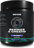 Driven B&ampG Berries &amp Greens Superfood Powder 30 Servings - Organic Plant-Based Formula with Probiotics &amp Digestive Enzymes -Supports Recovery Healthy Digestion and Immune Function