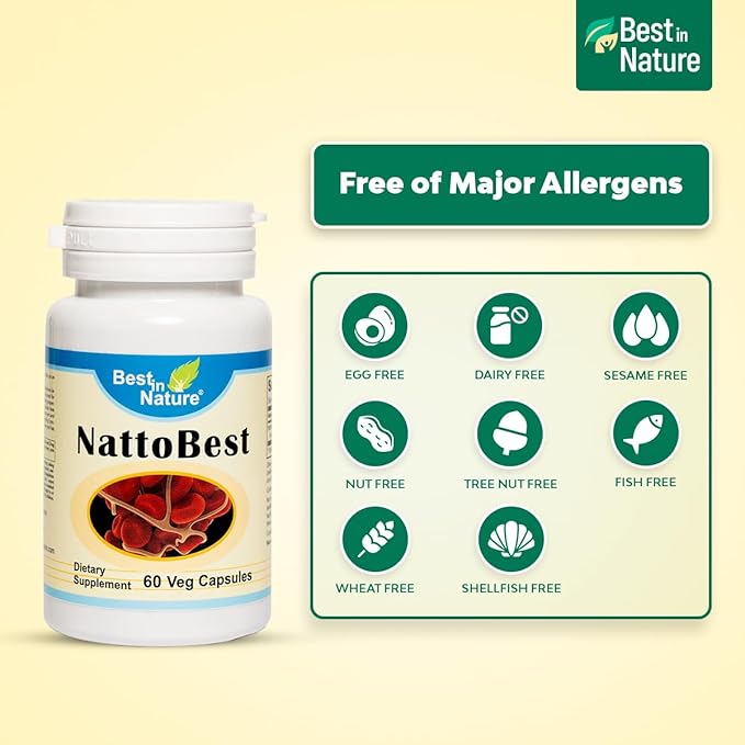 NattoBest™ - Supports Heart Health and Promotes Healthy Circulation with nattokinase an Enzyme Isolated from The Traditional Japanese Food natto. Created