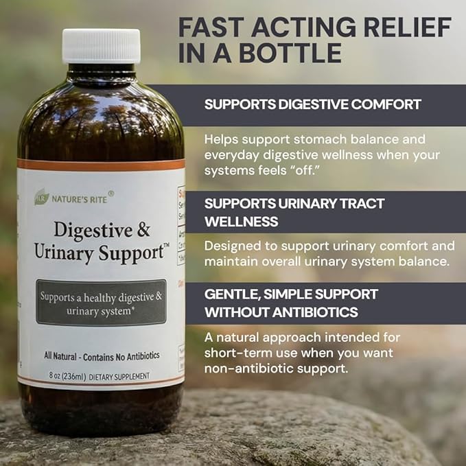 Nature's Rite Colloidal Silver Liquid Digestive &amp Urinary Support 45 ppm Silver Hydrosol for Immune Support (8 oz)