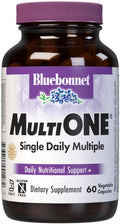 Bluebonnet Nutrition Mult One (with Iron) Daily Nutritional Support* Vegetarian Friendly Kosher Certified Gluten-Free Dairy-Free 60 Vegetable Capsules 60 Servings