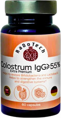 Colostrum IgG≥55% Extra Premium – 500 mg Per Capsule | High-Potency Gut Health Support | Non-GMO &amp Vegan Capsules