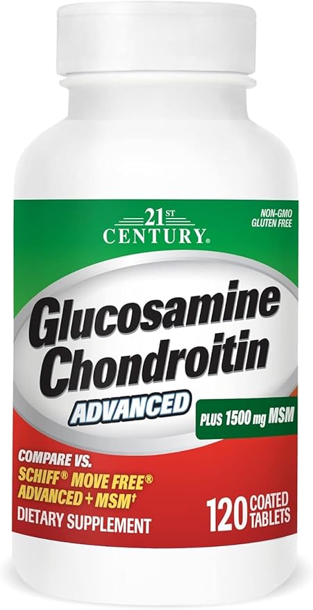 21St Century Glucosamine Chondroitin Advanced with Msm - 120 Tablets (Pack of 3)