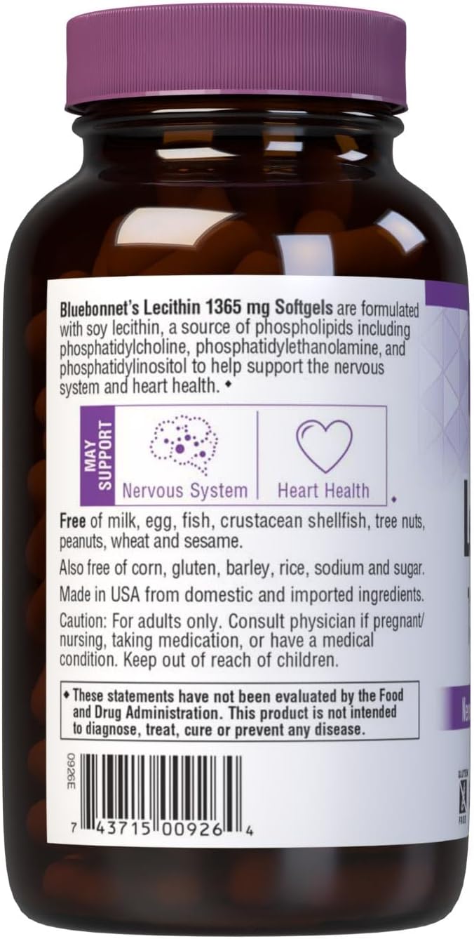 BlueBonnet Nutrition Lecithin 1365 mg 180 softgels