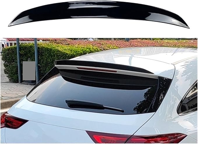 Glossy ABS Rear Trunk Lid Spoiler Wing Compatible With Benz CLA Class X118 CLA200 260 CLA35 CLA45 AMG Car Tail Roof Trim Splitter (Color : Glossy Black)