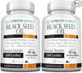 Approved Science Black Seed Oil - Cold Pressed Nigella Sativa - Boost Immunity Respiratory Cognitive and Digestive Health - 2% Thymoquinone - 360 Softgels - Made in The USA