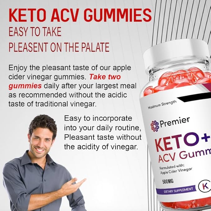 Premier Keto Gummies - Premier Keto + ACV Gummies (2 Pack 120 Gummies)