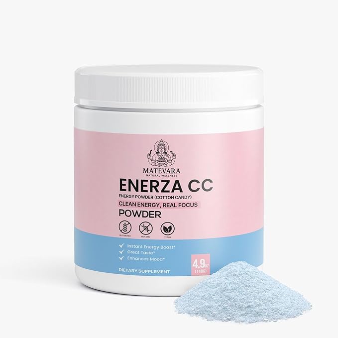 Enerza Energy Powder | 140g (4.94 Oz) (Cotton Candy)