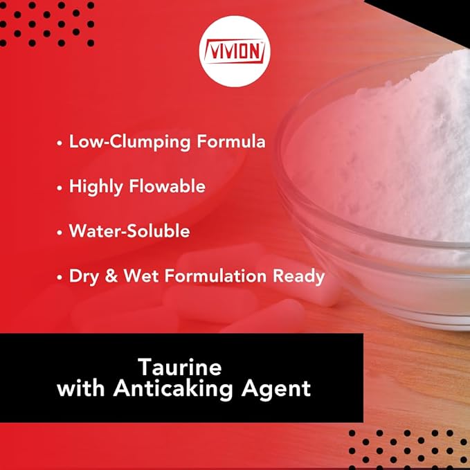 Taurine Supplement Powder 5000 Grams - USP Grade Pre-Workout Supplement Amino Acid for Energy Support &amp Nervous System Health - 5 kg (11 Pound)